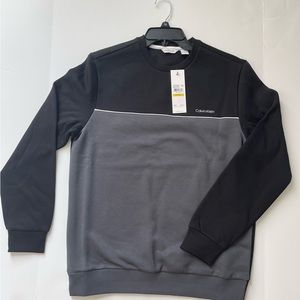 Calvin Klein Men's Long Sleeve Pullover Sweatshirt (Black Combo Medium )